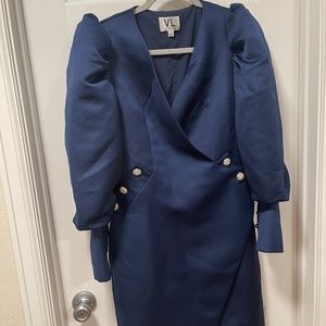 Virgo’s lounge tuxedo dress